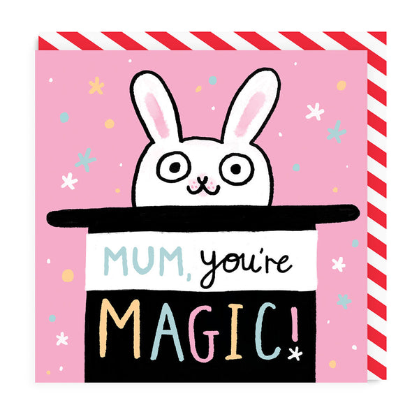 Ohh Deer Mum You're Magic Top Hat Square Greeting Card