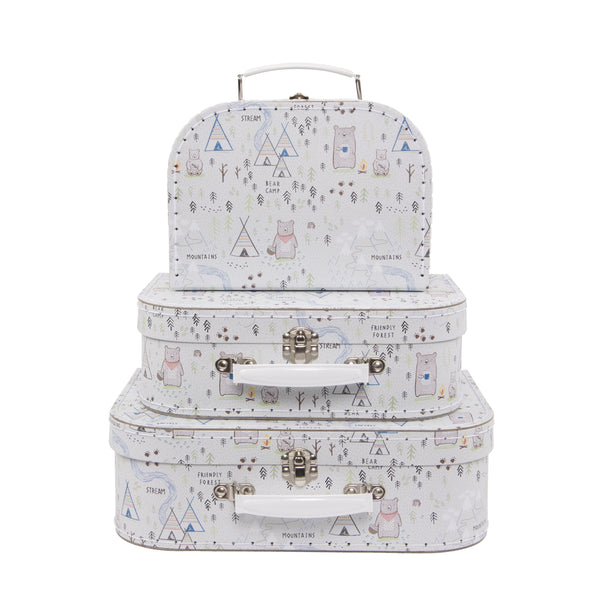 Sass & Belle Set Of 3 Bear Camp Suitcases