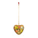 Sass & Belle Kashmiri Floral Heart with Bee Paper Mache Hanging