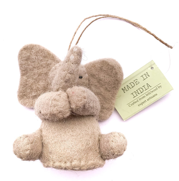 Wool Elephant Christmas Decoration