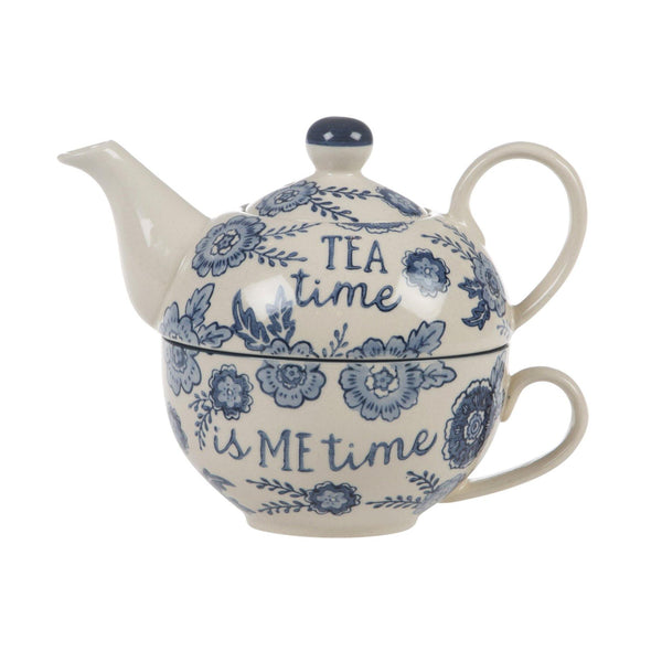 Sass & Belle Blue Willow Floral Tea For One