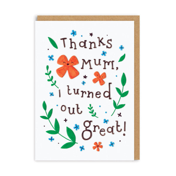 Ohh Deer Thanks Mum I Turned Out Great Greeting Card