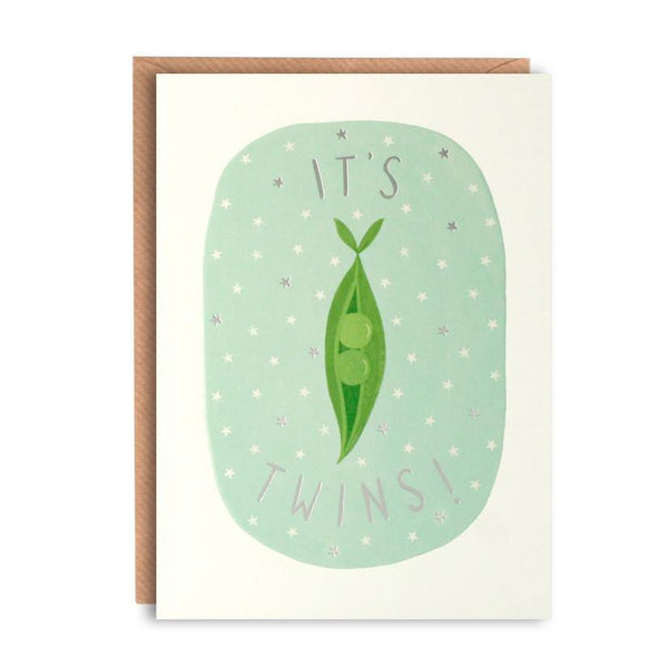 L2738 - Twins Peas in Pod Peachy Card - Mrs Best Paper Co.