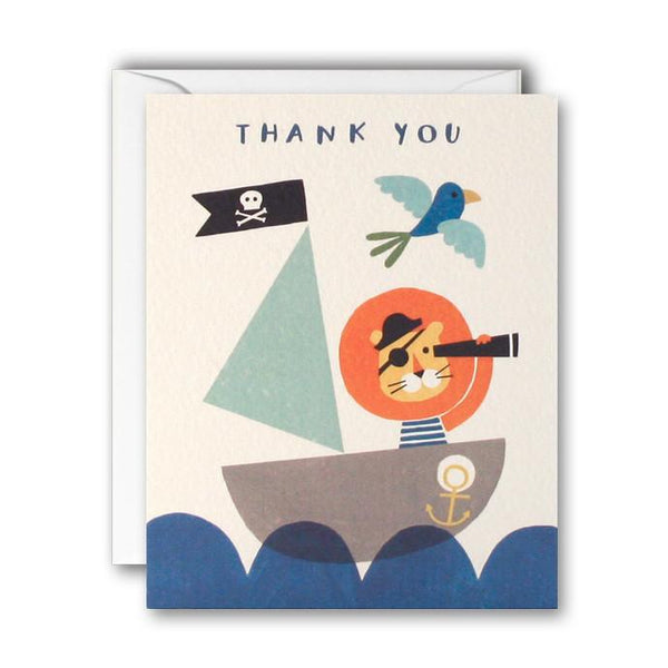 James Ellis Pirate Lion Thank You pk of 5 cards