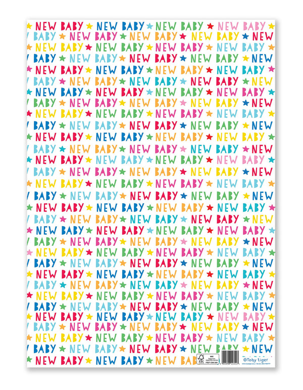 Toby Tiger New Baby Wrapping Paper