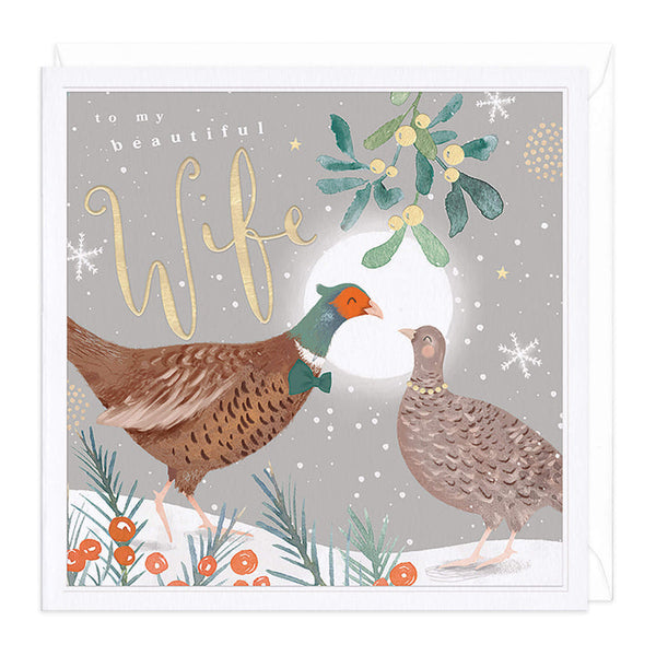 Whistlefish To My Beautiful Wife Luxury Christmas Card