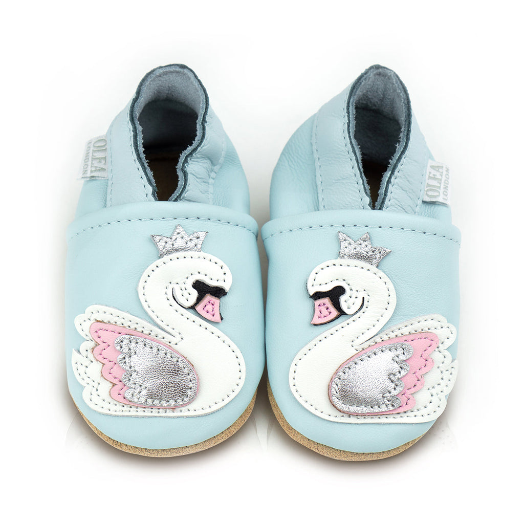 Soft Leather Baby Shoes Swan