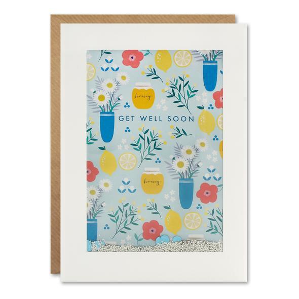 James Ellis Get Well Soon Rectangular Shakies Card