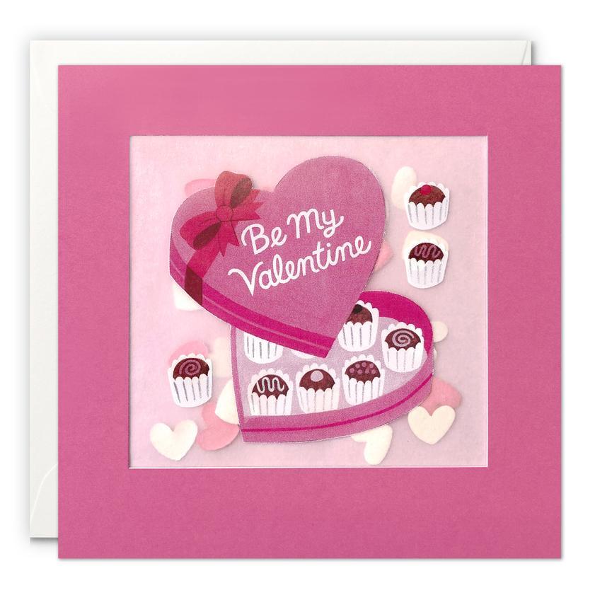 James Ellis Be my Valentine Chocolates Paper Shakies Card