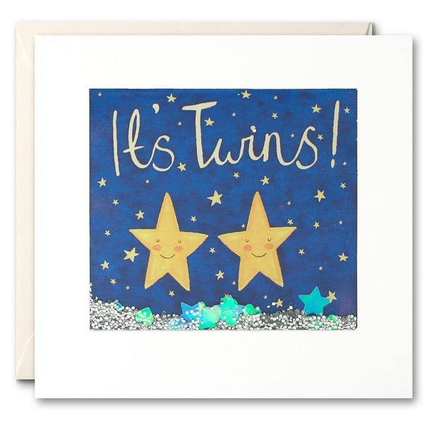 James Ellis Star Twins New Baby Shakies Card