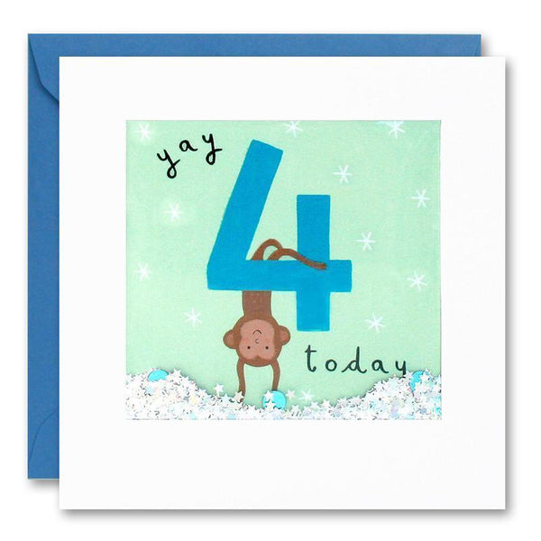 James Ellis PT2790 - Age 4 Monkey Shakies Card