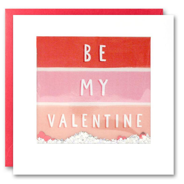 James Ellis PT2815 - Be My Valentine Stripes Shakies Card