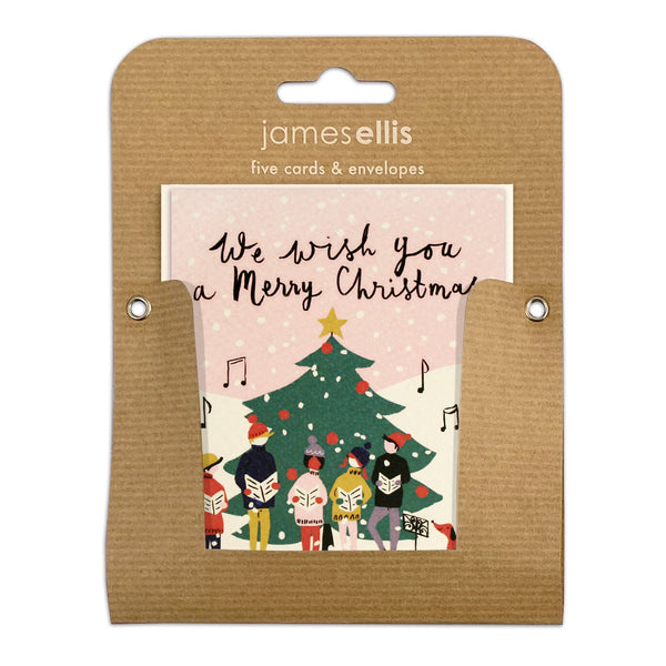 James Ellis Carol Singers Mini Cards Set of 5