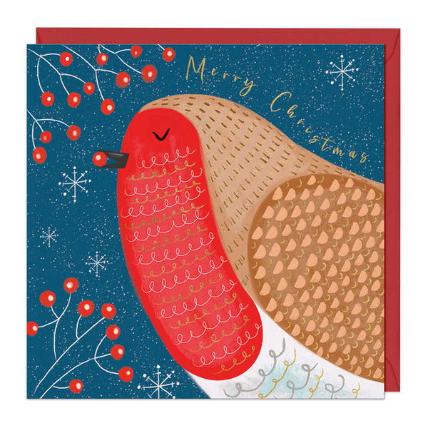 Whistlefish Festive Robin Christmas Card