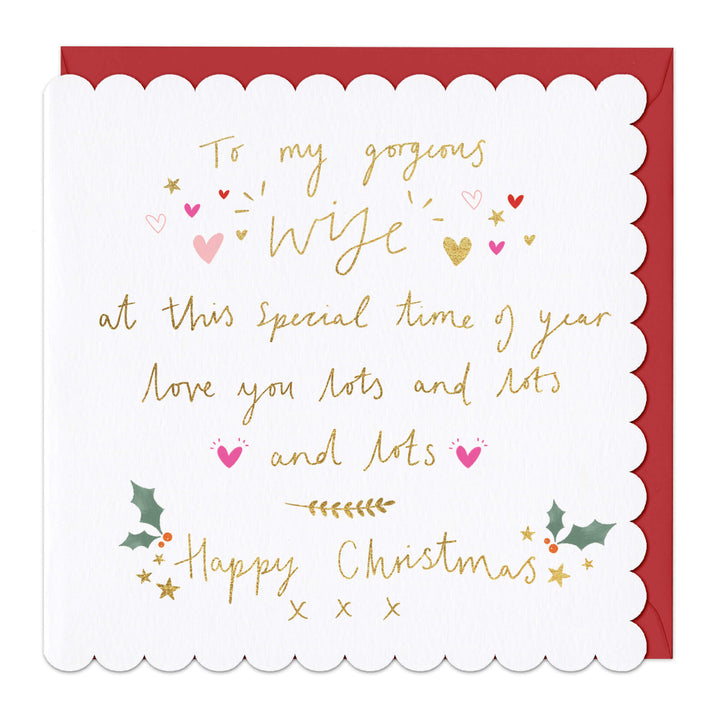 Whistlefish To My Gorgeous Wife Christmas Card