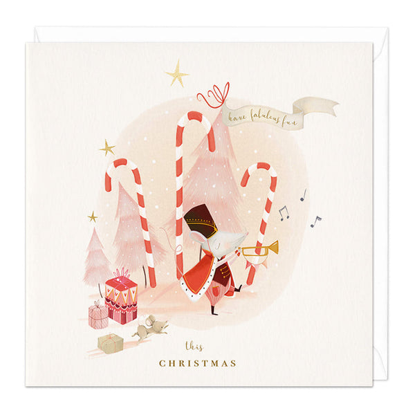 Whistlefish Marching to a Festive Tune Christmas Card