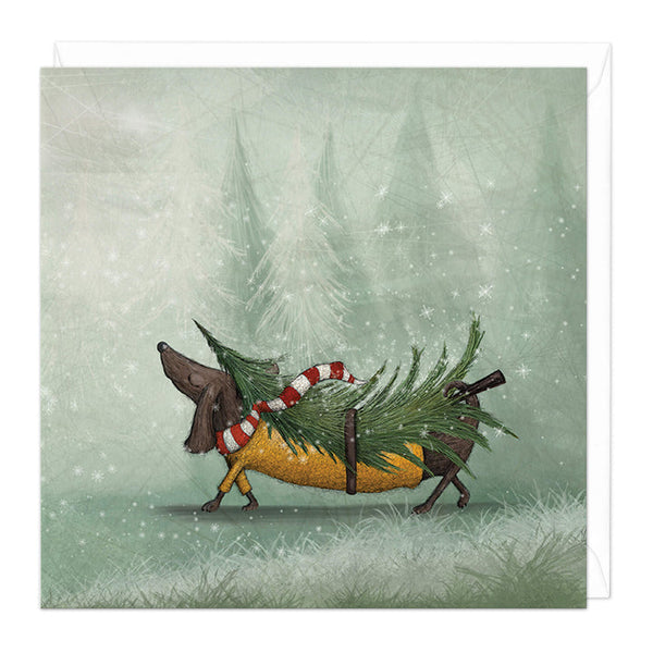 Whistlefish Christmas Sausage Christmas Card