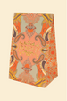 Powder Velvet Glasses Pouch - Floral Tiger Face in Indigo