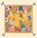 Powder Tasselled 100% Silk Summer Woodland in Mustard Scarf