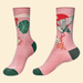 Powder Crane at Sunrise Ankle Socks - Petal