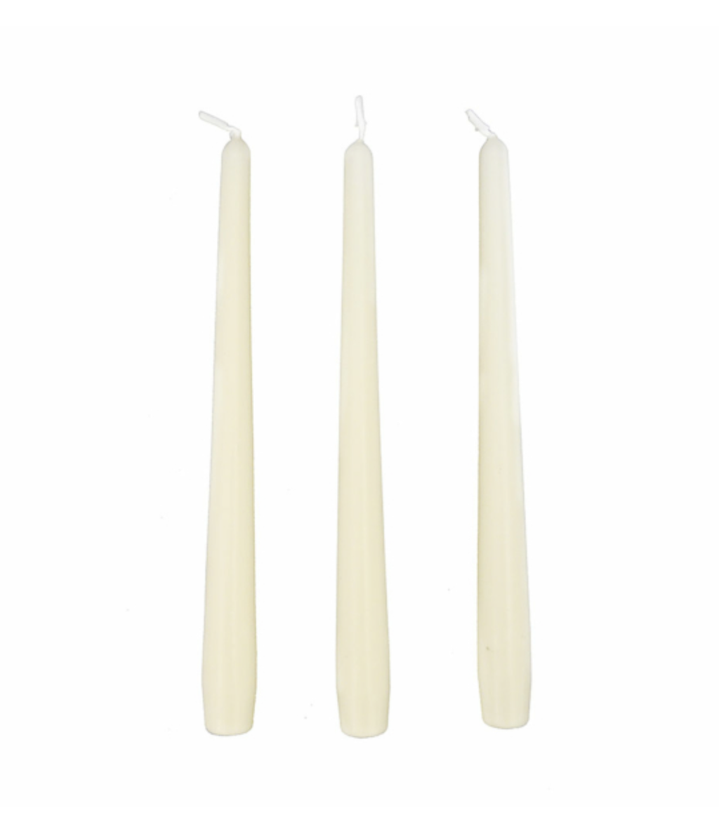 Ancient Wisdom Pack of 5 Taper Candles - Ivory