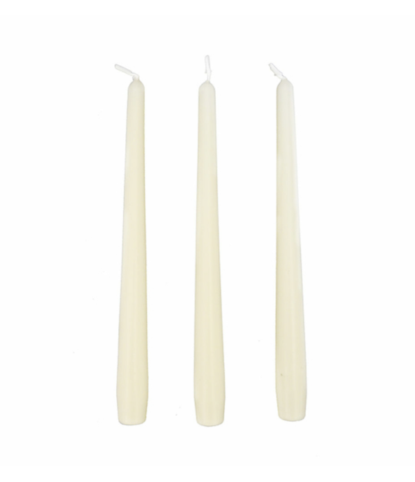 Ancient Wisdom Pack of 5 Taper Candles - Ivory