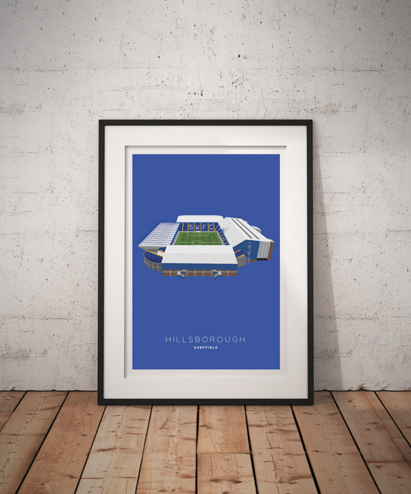 A4 Sheffield Wednesday Football Stadium Print / Poster