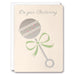 James Ellis Christening Rattle Retro Press Card