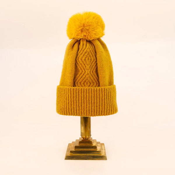 Powder Ingrid Bobble Hat - Mustard