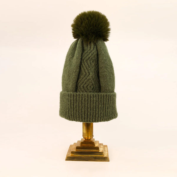 Powder Ingrid Bobble Hat - Olive