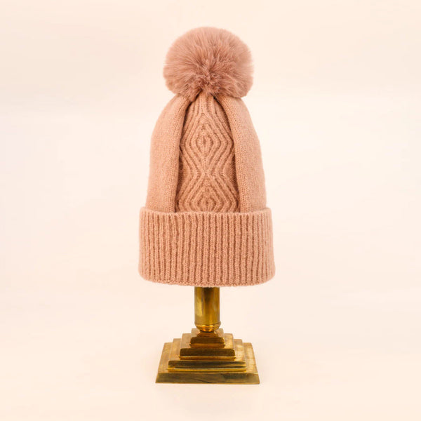 Powder Ingrid Bobble Hat - Petal