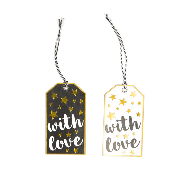 Sass & Belle Set Of 6 With Love Merry Monochrome Gift Tags