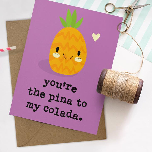 Mrs Best Paper Co Pina Colada - Funny Valentine's Day Card / Anniversary