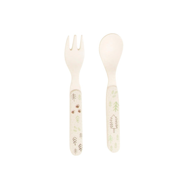 Sass & Belle Bear Camp Bamboo Kids' Fork & Spoon Set
