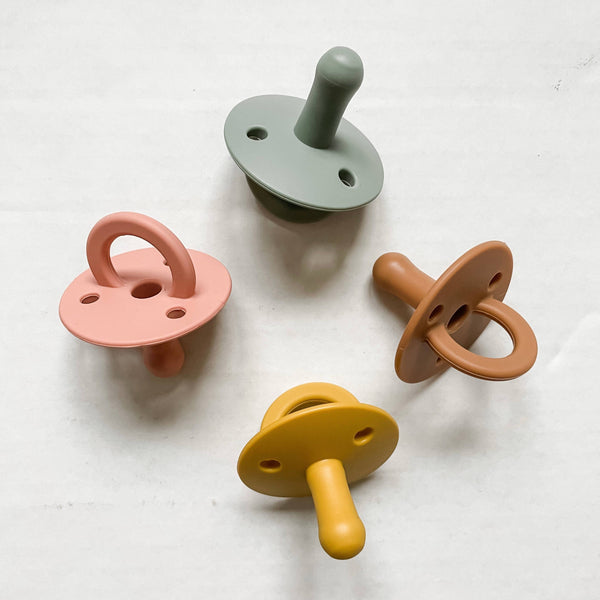 Set of 2 Silicone Pacifiers - Clay & Sage