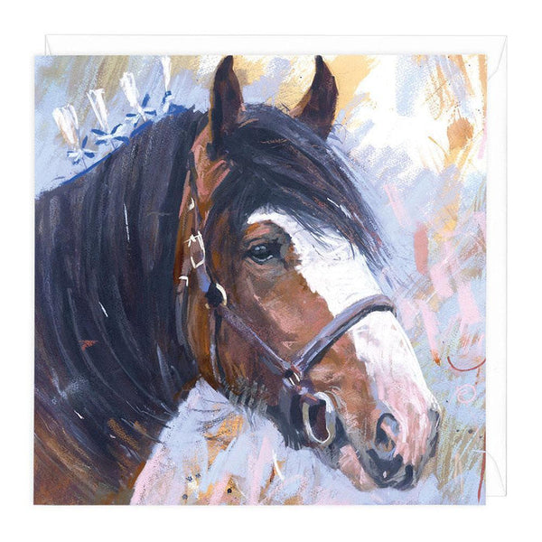 Whistlefish Clydesdale Horse Art Card