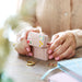Lisa Angel Embroidered Flowers Petite Velvet Travel Ring Box
