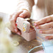 Lisa Angel Embroidered Flowers Petite Velvet Travel Ring Box
