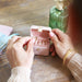 Lisa Angel Embroidered Flowers Petite Velvet Travel Ring Box