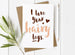 Mrs Best Paper Co Hairy Legs - Funny Valentine's Day Card / Anniversary