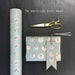 East of India Roll Of Kraft Paper - Blue Hedgerow