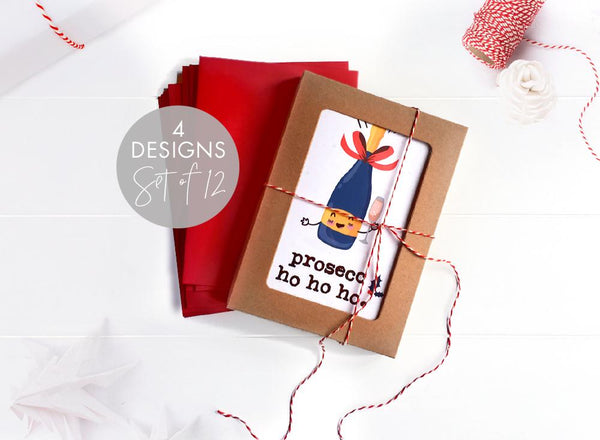 Mrs Best Christmas Cards - A7 Assorted Designs Set of 12