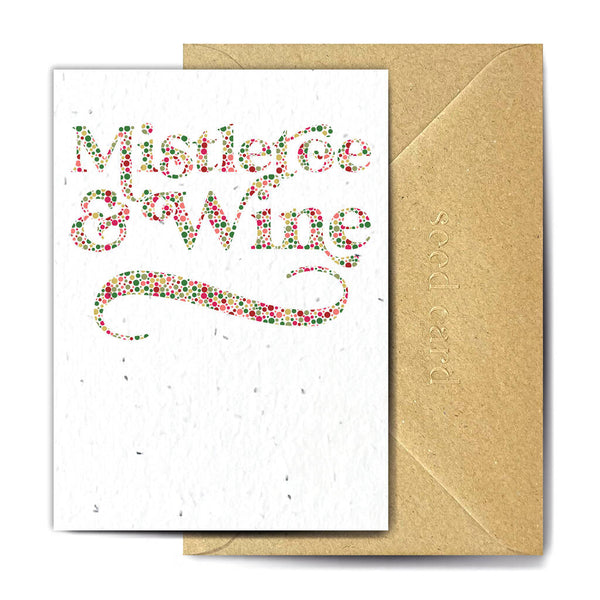 The Seed Card Co. Mistledots And Wine