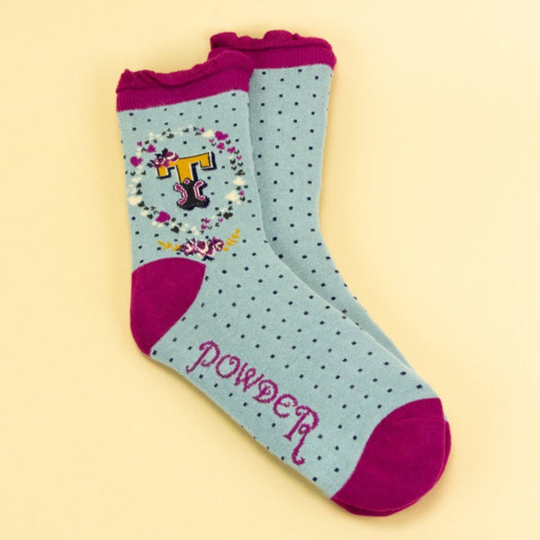Powder A-Z Ankle Socks - T