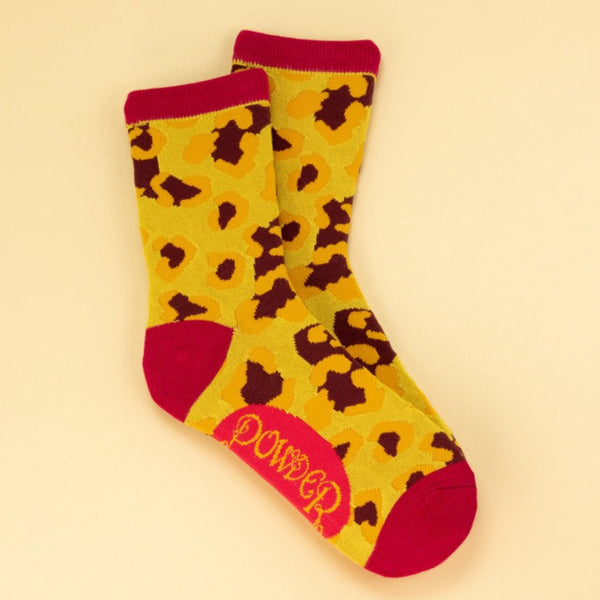 Powder Ankle Socks Leopard Print