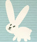 Mrs Best Paper Co Blue Rabbit Children's Art Print