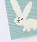 Mrs Best Paper Co Blue Rabbit Children's Art Print