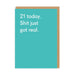 Ohh Deer 21 Today Greetings Card - Retired