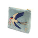 Powder Embroidered Velvet Mini Pouch - Swooping Swallows