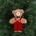 Gisela Graham Fabric Hanging Decoration - Mr/Mrs Teddy in Corduroy Outfit